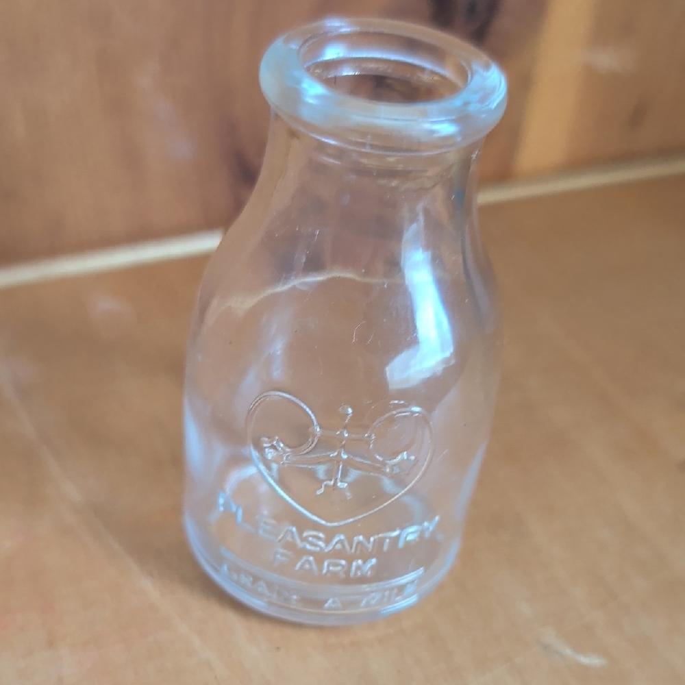 Clear Small Glass Milk Bottle